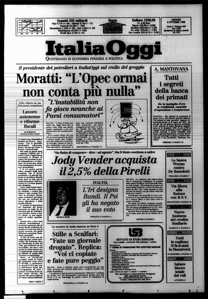 Italia oggi : quotidiano di economia finanza e politica